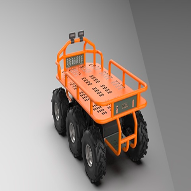 Unmanned off-road platform 6X6 differential wheeled robot chassis with 500kg maximum load capacity 35° climbing angle and 13km/h speed