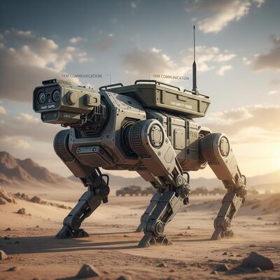 Explosive Disposal Robot Dog with 600kgs Load Capacity 1080P 30fps Frame Rate and 5km Communication Range for Counter Terrorism