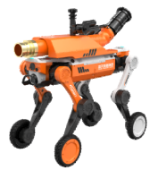 Assisting Firefighting Wheeled Robot Dog water cannon fire extinguishing robot