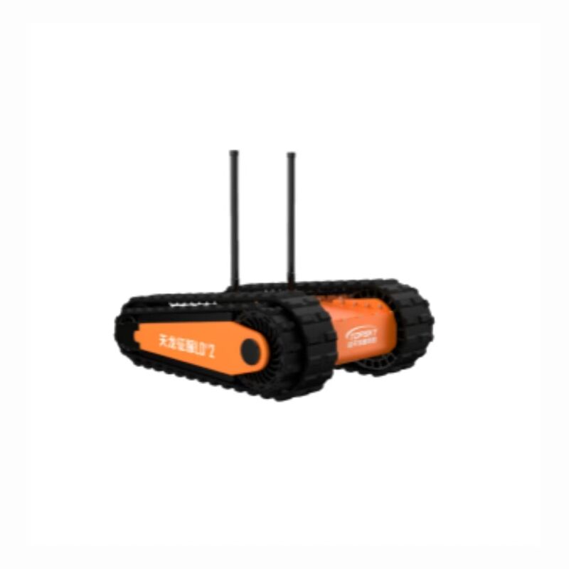 Small Single Arm Tracked Robot Chassis with Customizable Size High Resistance to Impact and Advanced Sensors for Counter Terrorism