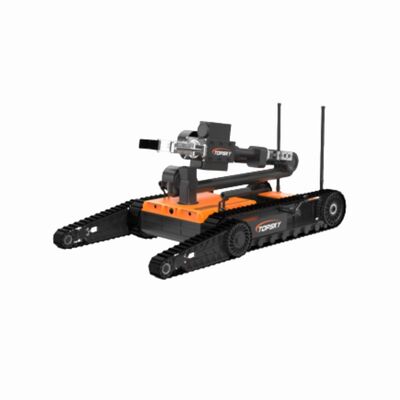 7度自由度のロボットアームと45°傾斜のクライミング能力を持つ軽量爆発弾道廃棄ロボット