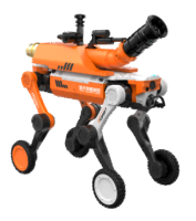 消火支援車輪型ロボット犬 水砲消火ロボット